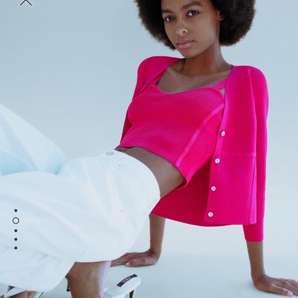 ZARA KNIT CROP TOP - Picture 1 of 3